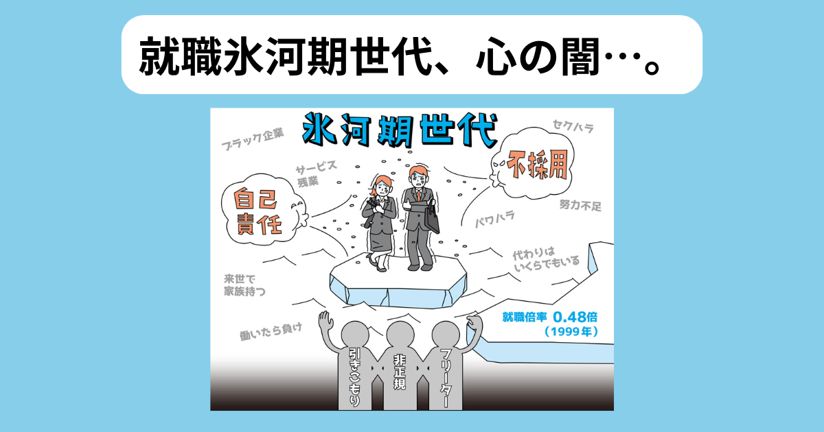 就職氷河期世代　心の闇　イメージ